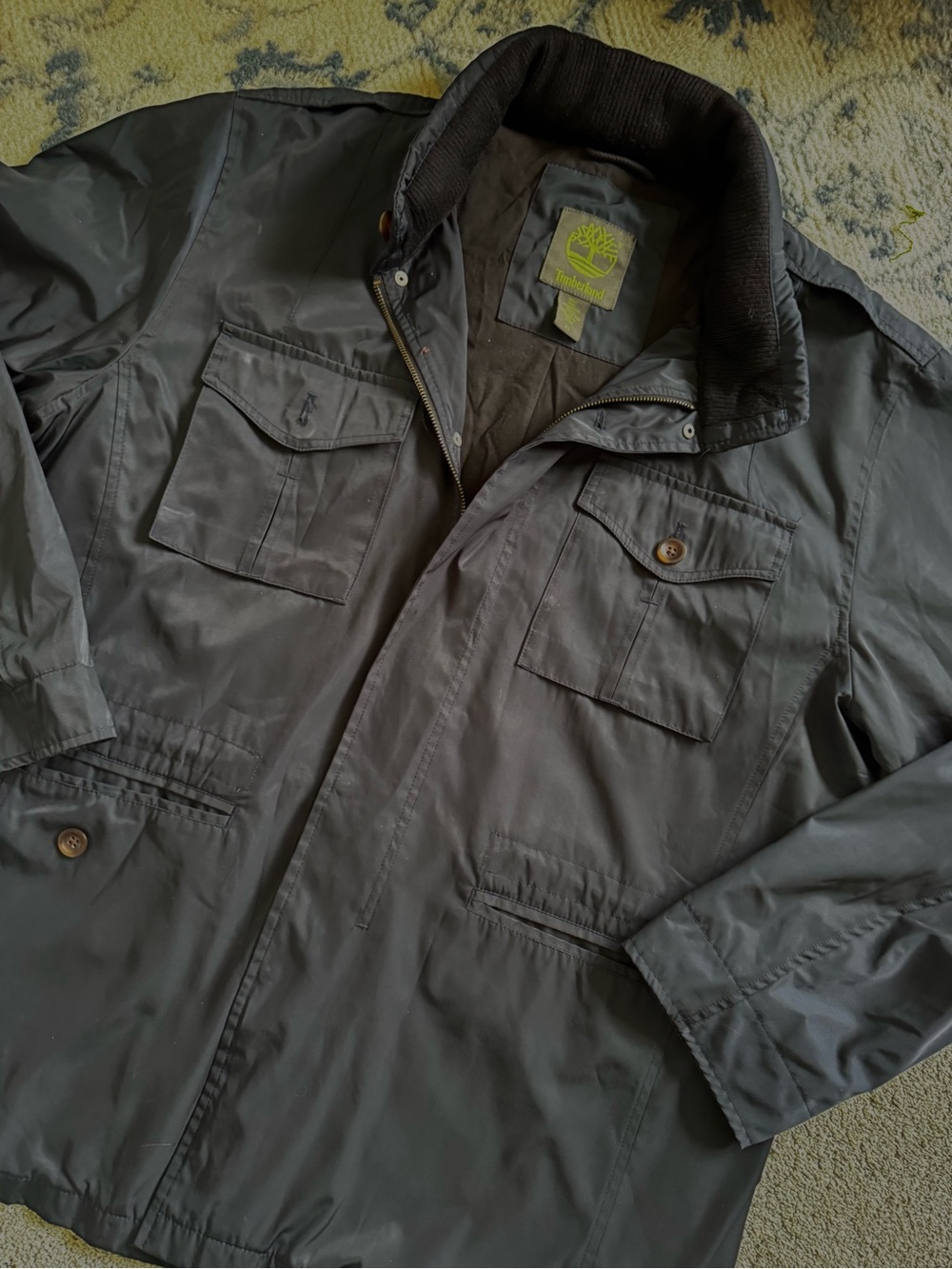 Timberland Men’s XL Field Utility Jacket – Black/Charcoal